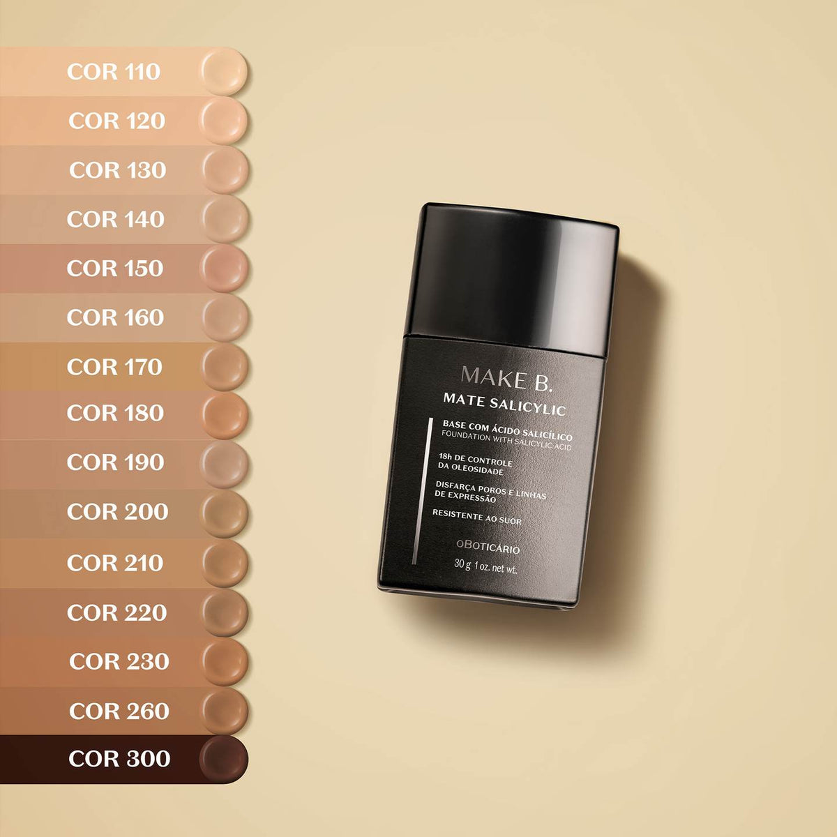 Base Líquida Mate Salicílico 30 g. Make B