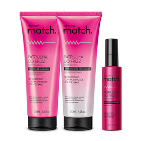 Combo Shampoo+ Acondicionador Match+ Serum de Frizz Match en Oboticário Colombia