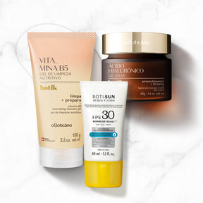 Combo Botik duo gel crema acido hialuronico + gel de limpieza+ protector solar fps 30 en Oboticário Colombia