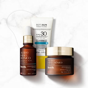 Combo Botik duo serum alta potencia + crema ácido hialuronico + protector solar fps 30 en Oboticário Colombia