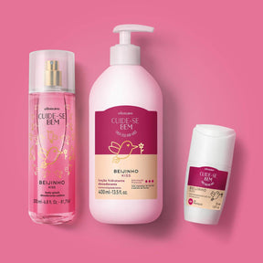 COMPRA ONLINE BODY SPLASH BEIJINHO  200ML +LOCION HIDRATANTE CORPORAL BEIJINHO 400ML+DESODORANTE ANTITRANSPIRANTE ROLL-ON BEIJINHO 55ML CBEM