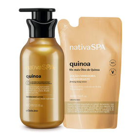 COMBO LOCION HIDRATANTE CORPORAL 400ML + REFIL CREMA HIDRATANTE CORPORAL   400ML QUINOA NSPA en Oboticário Colombia