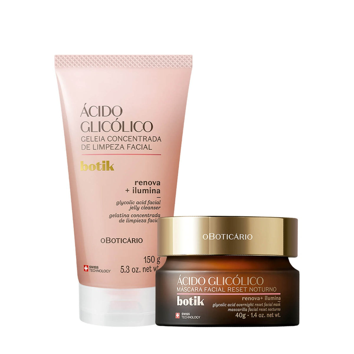 Combo Botik mascara facial nocturna + Gelatina de limpieza facial acido glicólico