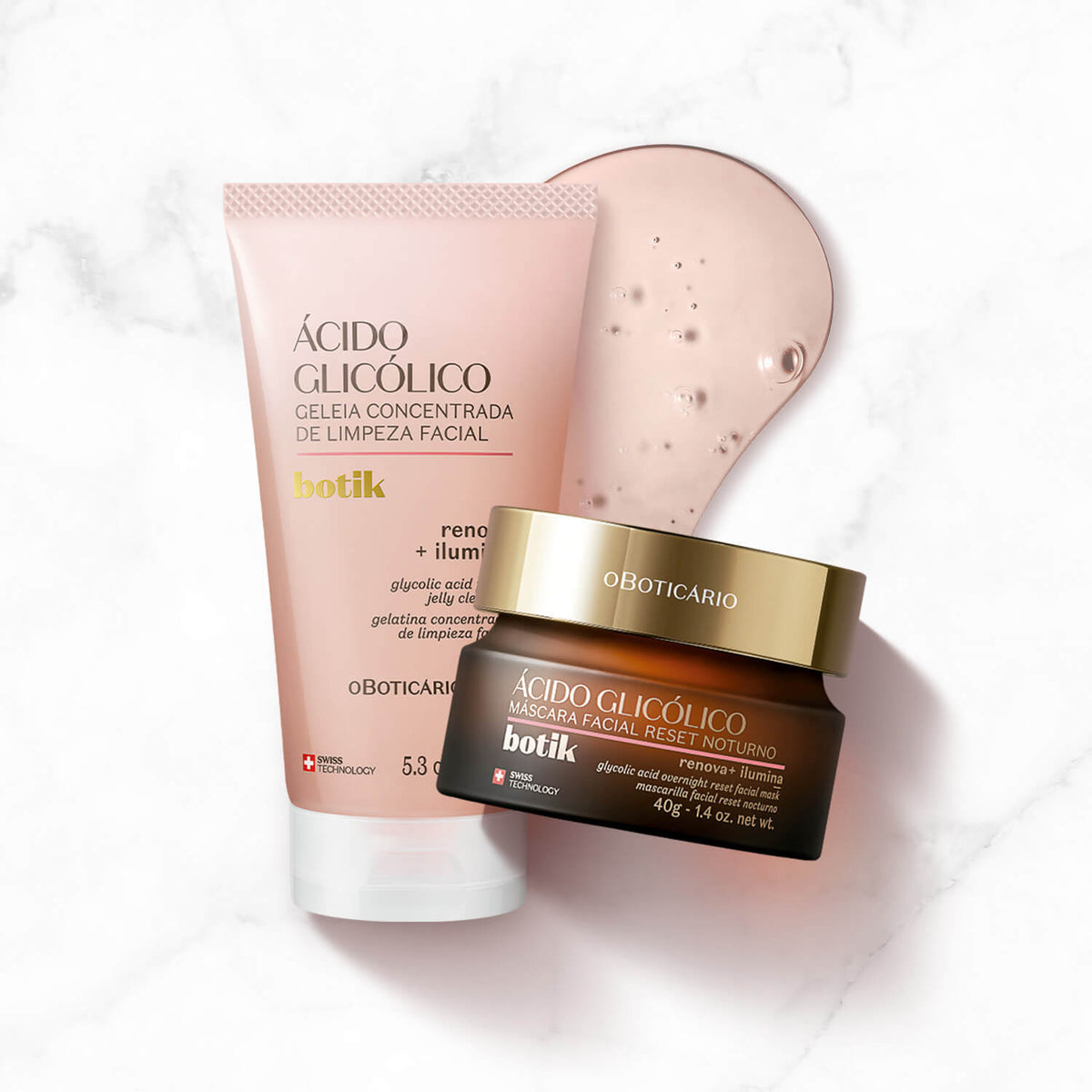 Combo Botik mascara facial nocturna + Gelatina de limpieza facial acido glicólico