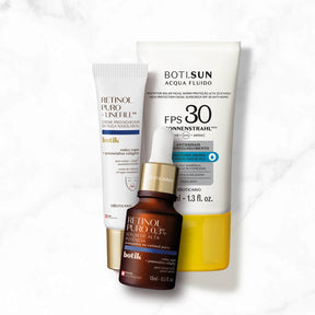 Combos rellenador arrugar nasolabial 15ml+ serum 15 ml + protector solar fps 30 en Oboticário Colombia