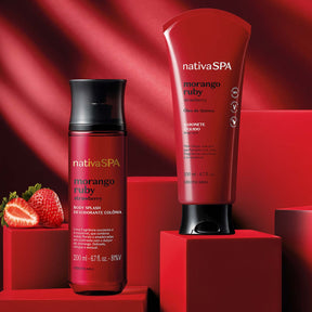 COMBO NSPA BODY SPLASH  + JABON LIQUIDO 200 MORANGO RUBY en Oboticário Colombia