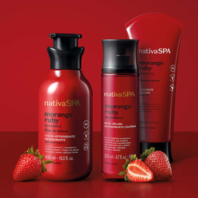 COMBO NSPA BODY SPLASH + LOCION HIDRATANTE+ JABON MORANGO  RUBY en Oboticário Colombia