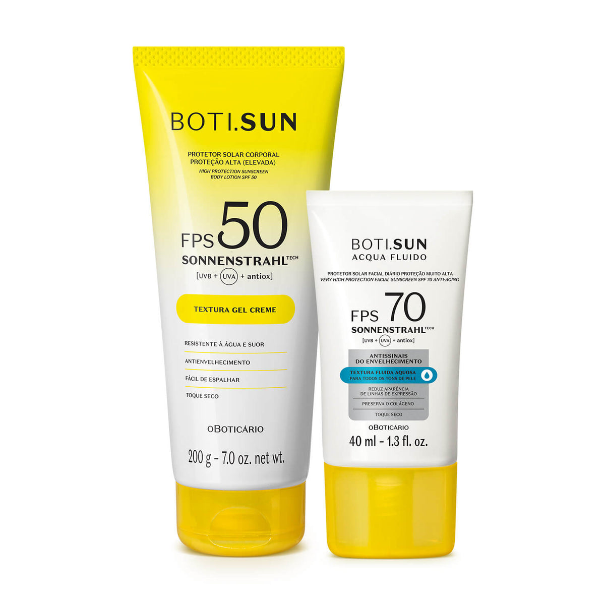 compra en línea COMBO BOTI.SUN: PROTECTOR SOLAR GEL CREMA FPS 50 200G + PROTECTOR SOLAR FACIAL FPS 70 40ML