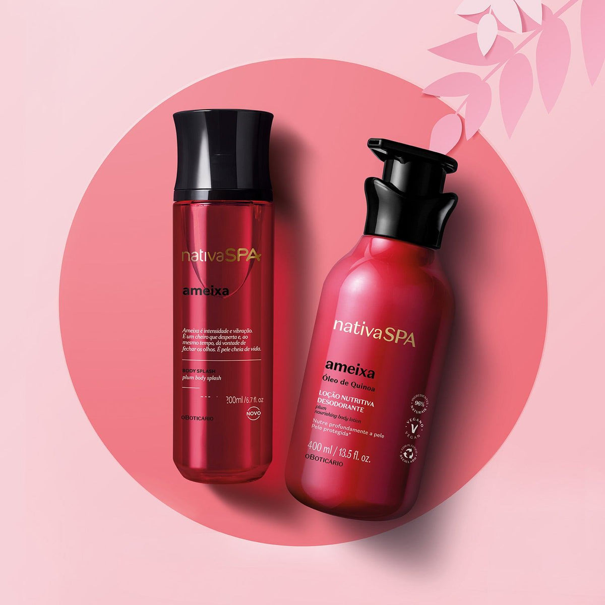 Kit de cuidado corporal de ciruela de Nativa Spa: Loción hidratante corporal + Body splash