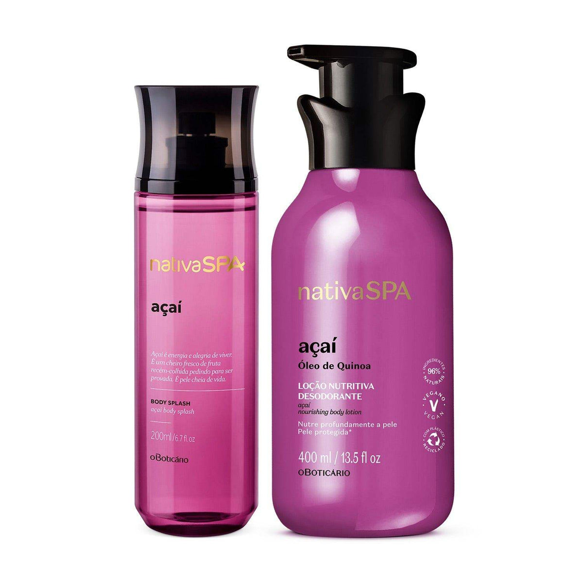 Compra Online Kit de cuidado corporal loción hidratante corporal + body splash Acai