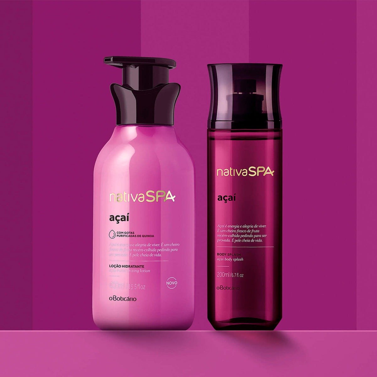 Kit de cuidado corporal loción hidratante corporal + body splash Acai