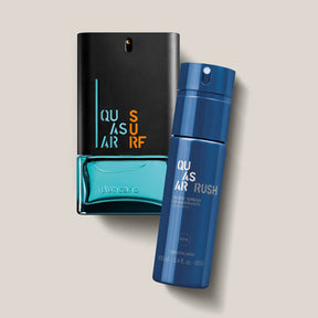 Kit de regalo de belleza de hombre perfume Quasar y desodorante