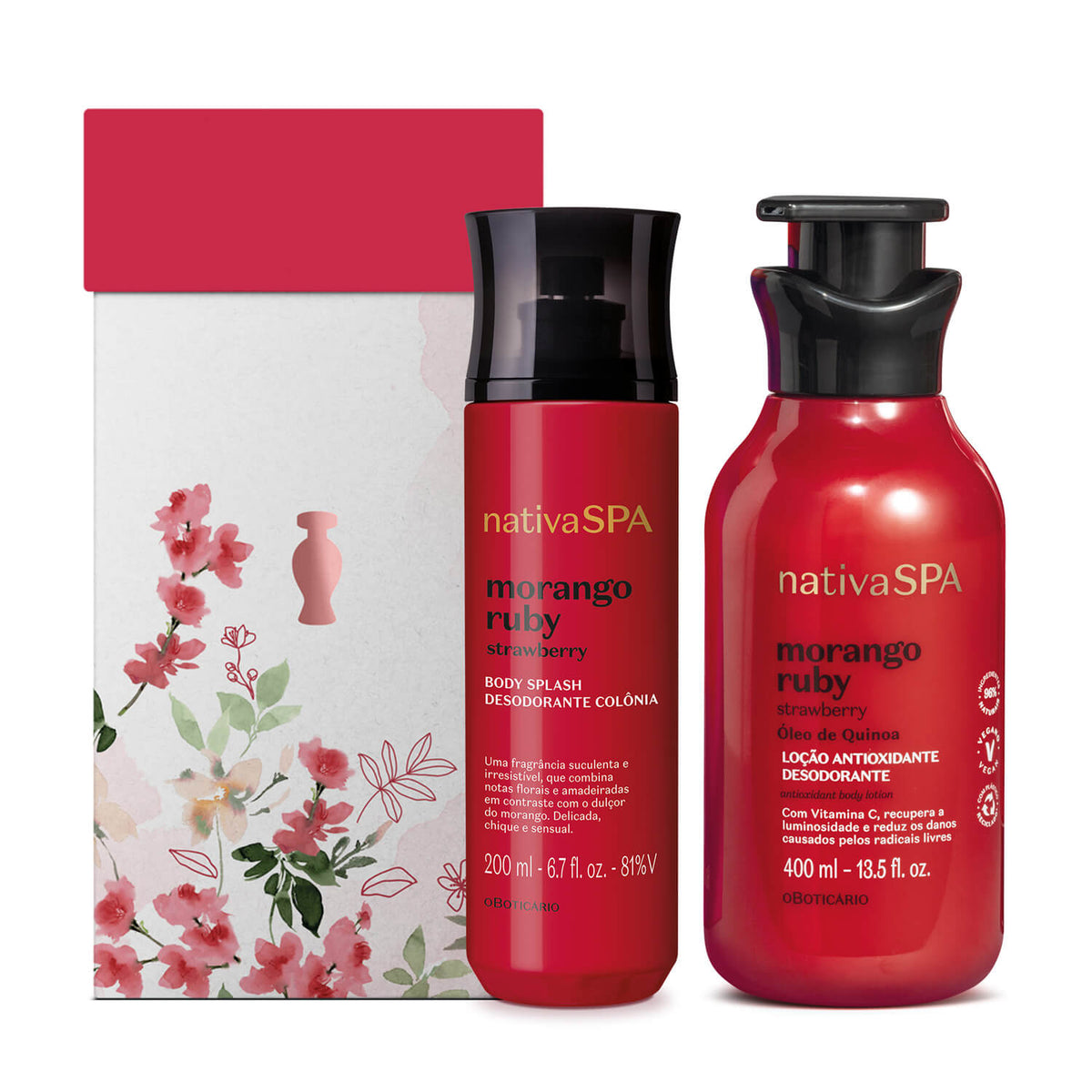 Combo NSPA Ameixa:Jabon liquido corporal 200 ml + Locion Hidratante 200 ml + Oleo 200 ml en Oboticário Colombia