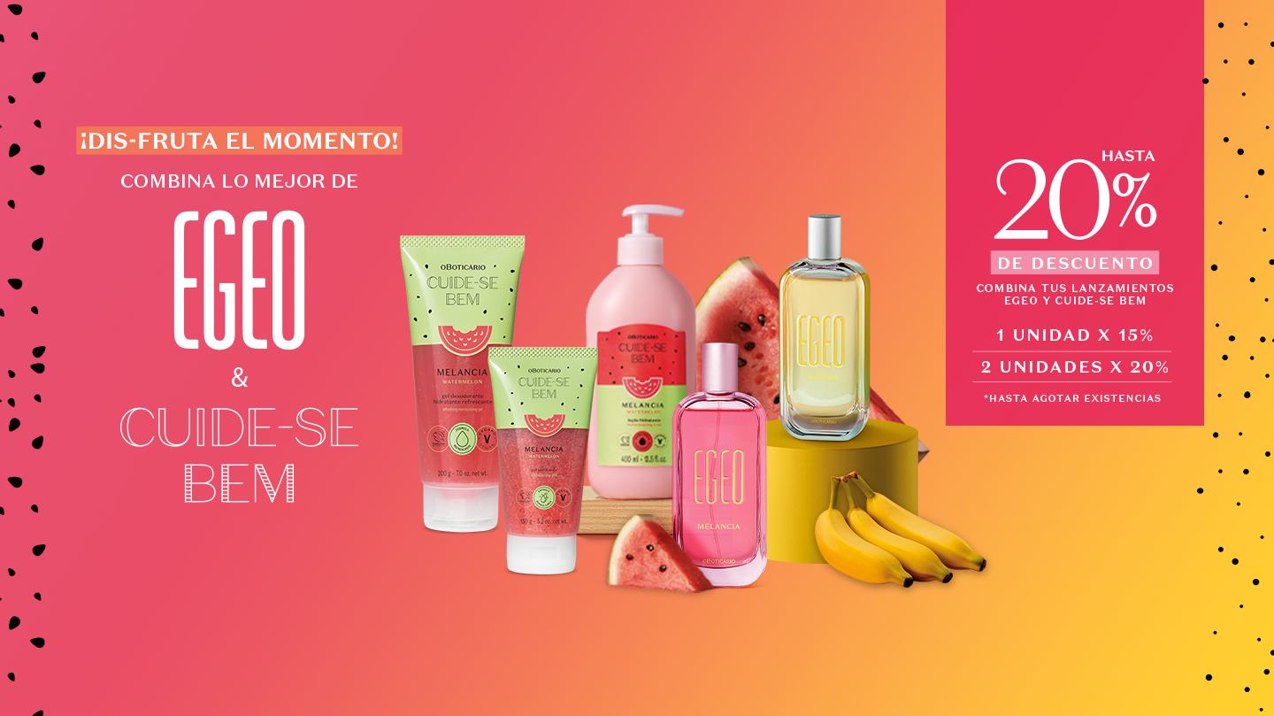 20% dcto en ego y cuide-sebem
