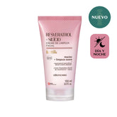 Crema limpiadora facial con resveratrol y silicio