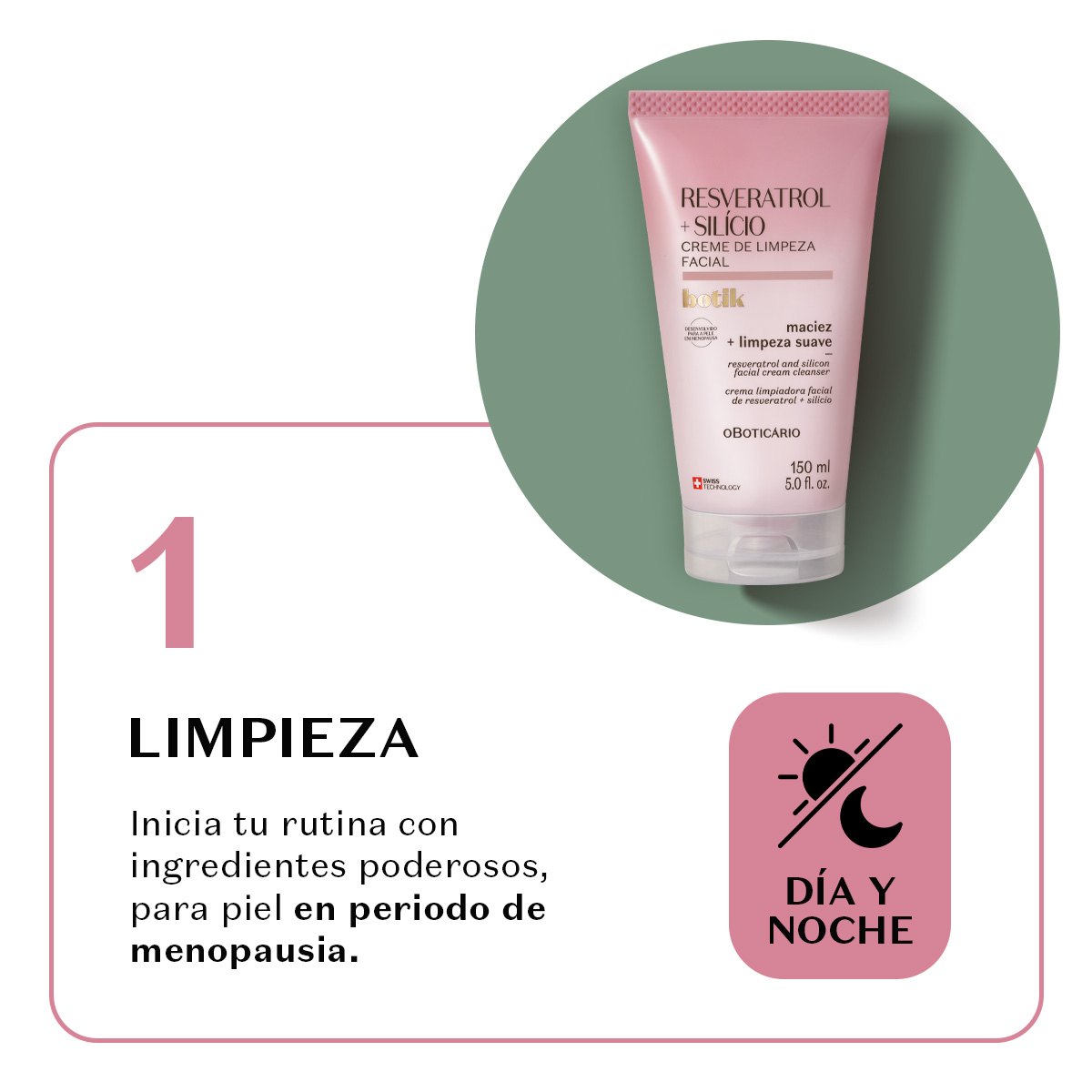 crema de limpieza facial con resveratrol + silicio