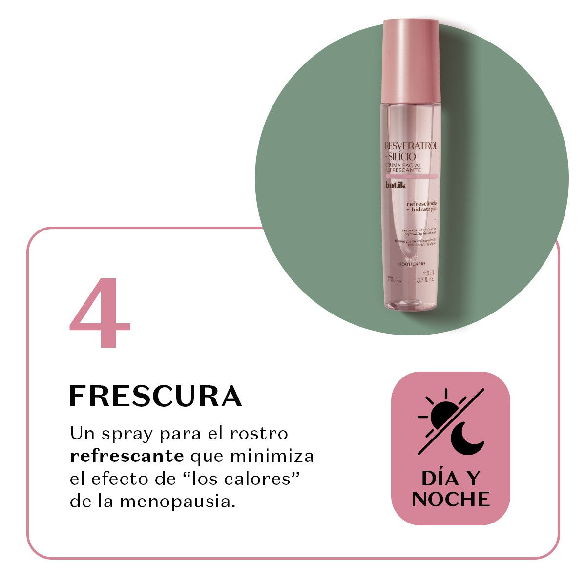 bruma facial con resveratrol + silicio