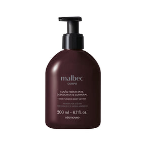 loción para el cuerpo del hombre malbec