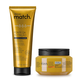 Combo Match Shampoo + Mascara capilar fuente de nutrición cabellos gruesos en Oboticário Colombia
