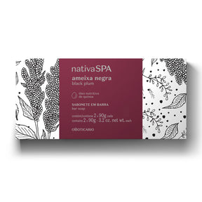 Jabón en Barra Ameixa Negra 2X90G Nativa SPA en Oboticário Colombia